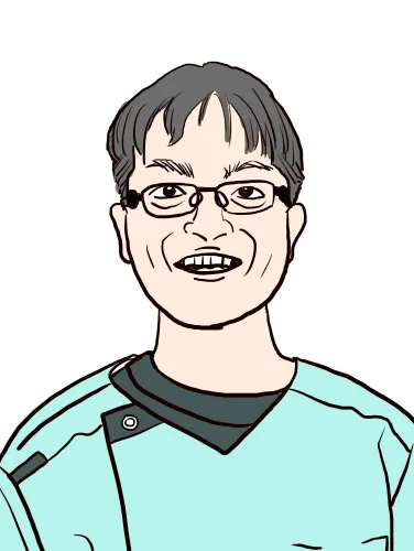 小松先生顔イラスト