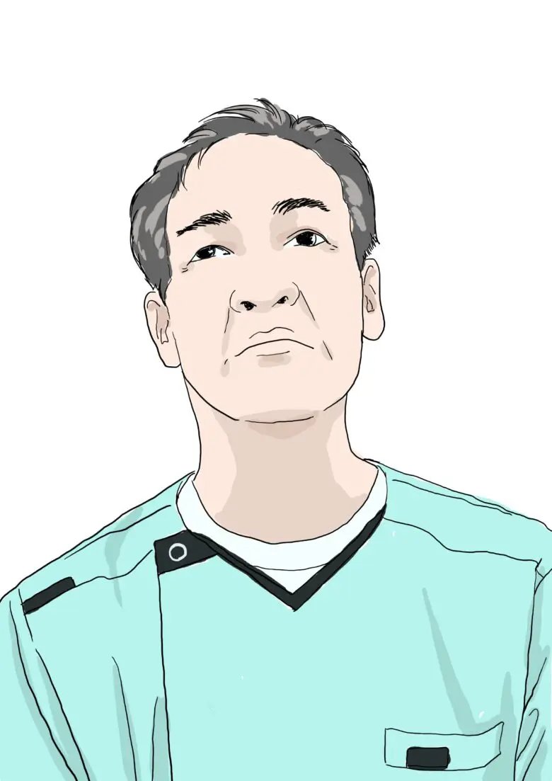 柏原先生顔イラスト