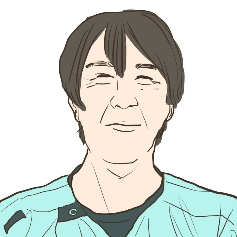 濱中先生顔イラスト